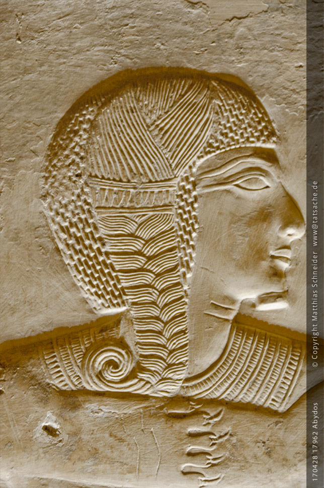 Fotografie (c) Matthias_Schneider Ägypten 170428_17962_Abydos_Zopf_Leopardenfell