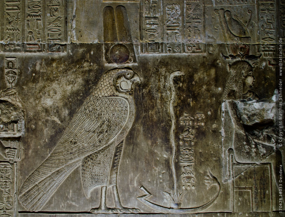 Fotografie (c) Matthias_Schneider Ägypten 170428_18033_Dendera_Krypta_Horus