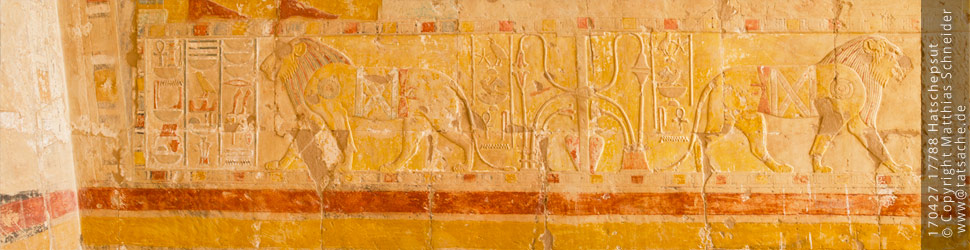 Fotografie (c) Matthias_Schneider Ägypten 170427_17688_Hatschepsut 2 Loewen Fotografie (c) Matthias_Schneider Ägypten 170427_17688_Hatschepsut 2 Loewen