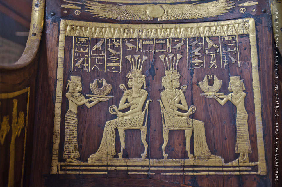 Fotografie (c) Matthias_Schneider Ägypten 170504_19070_Cairo_Museum_Sessel_Satamun