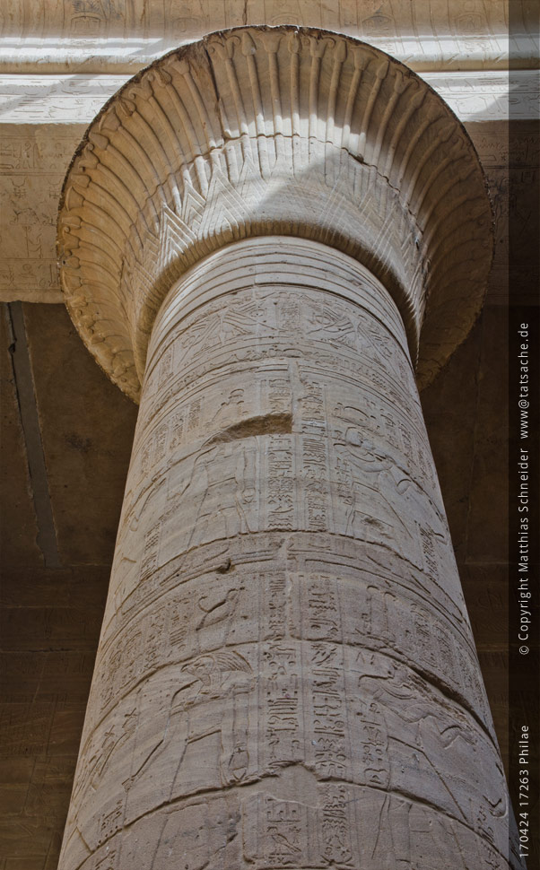 Fotografie (c) Matthias_Schneider Ägypten 170424_17263_Philae-Tempel_Saeule