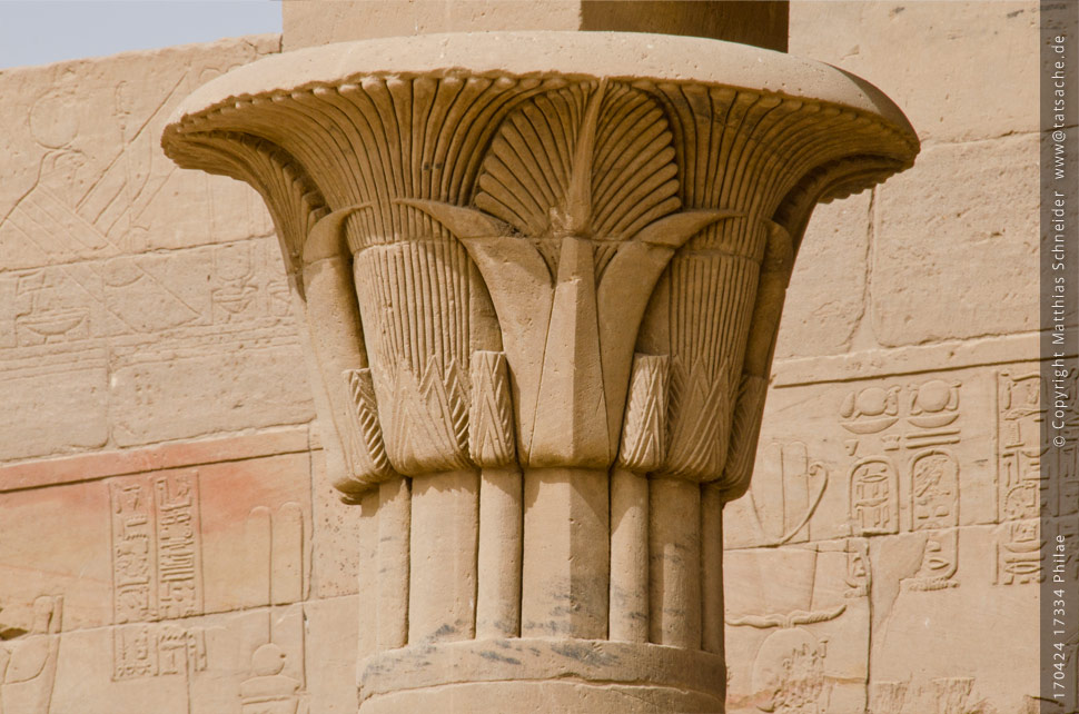 Fotografie (c) Matthias_Schneider Ägypten 170424_17334_Philae-Tempel_Kapitell_WZ Fotografie (c) Matthias_Schneider Ägypten 170424_17334_Philae-Tempel_Kapitell_WZ