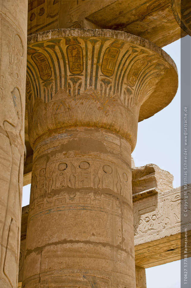 Fotografie (c) Matthias_Schneider Ägypten 170427_17778_Ramesseum - Säulenhalle