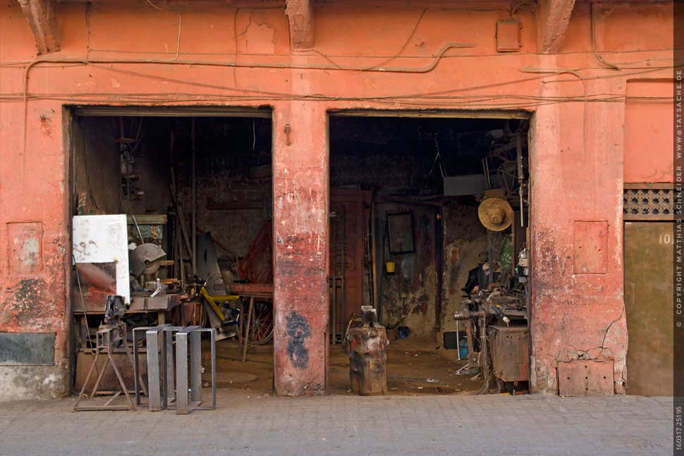 Fotografie Matthias Schneider 160317 25195 Marrakesch Werkstatt