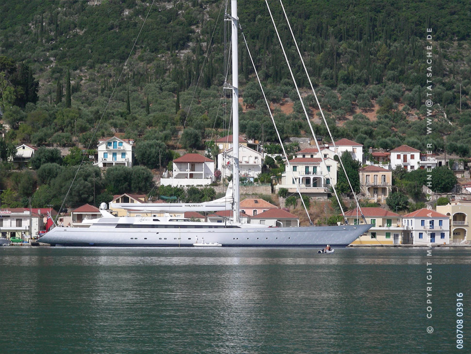 Fotografie Matthias Schneider 080708-03916 Mirabella V  - Die Yacht mit dem höchsten Mast der welt - 88 m