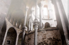 Fotografie Matthias Schneider – 21531 – Ruine Heisterbach mit Nebel