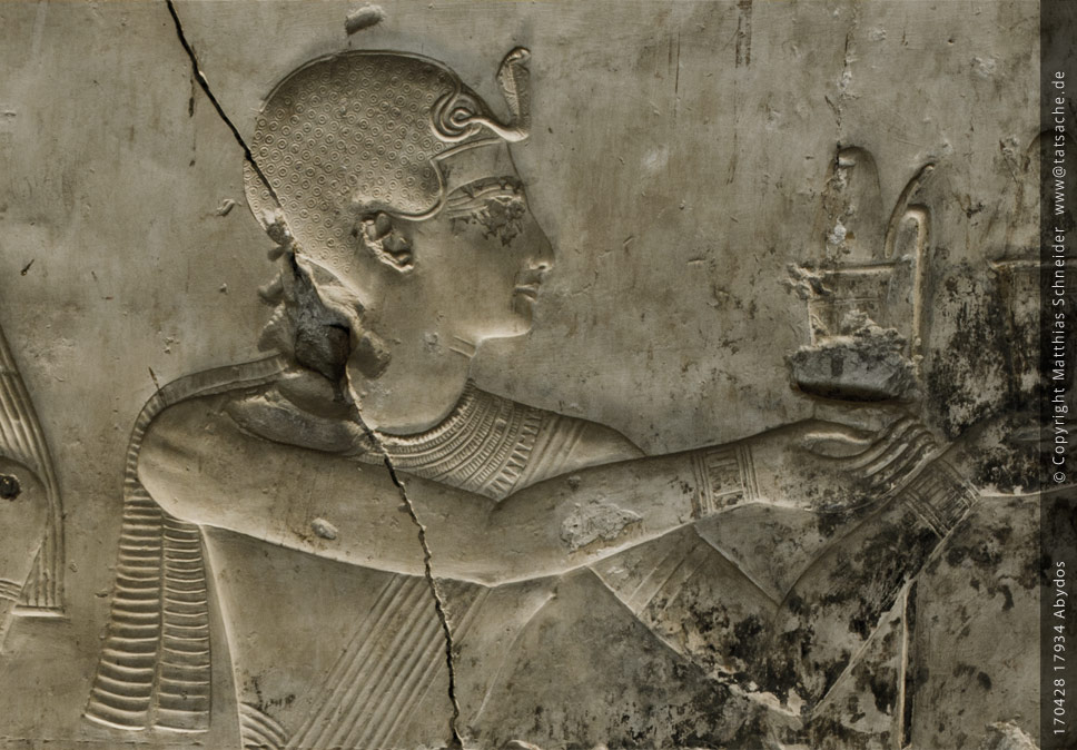 Fotografie (c) Matthias_Schneider Ägypten 170428_17934_Abydos-Tempel_Relief_Detail