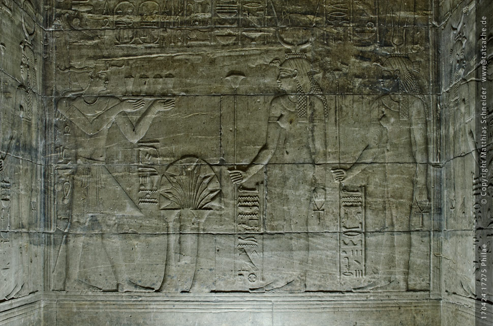 Fotografie (c) Matthias_Schneider Ägypten 170424_17275_Philae-Tempel_Relief