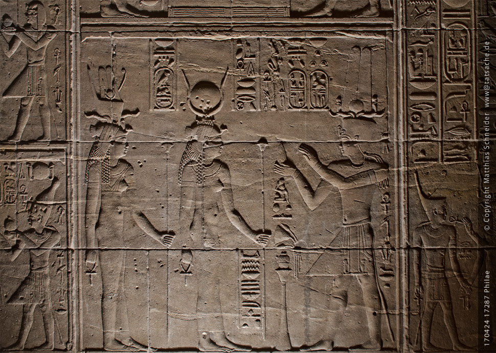Fotografie (c) Matthias_Schneider Ägypten 170424_17287_Philae-Tempel_Relief